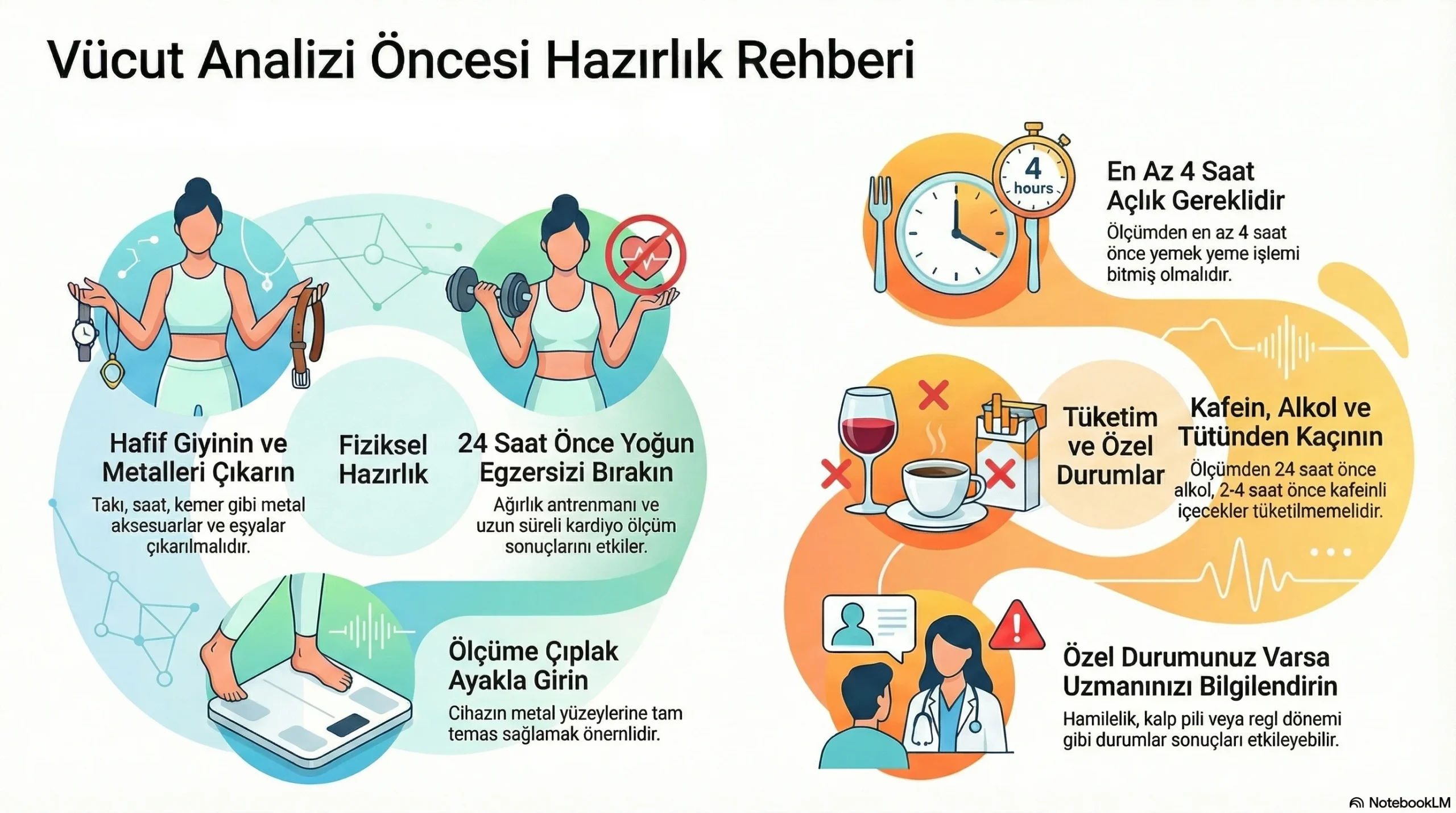 Detaylı Vücut Analizi -Tartım- Öncesi Dikkat Edilmesi Gerekenler