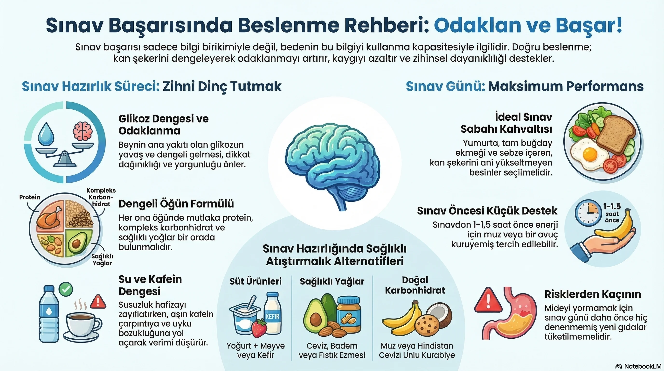 Sınav Dönemi ve Sınav Günü Beslenme Önerileri