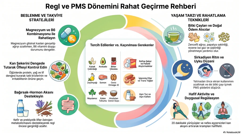 Regl Dönemi ve Pms Premens Sendrom İçin Öneriler